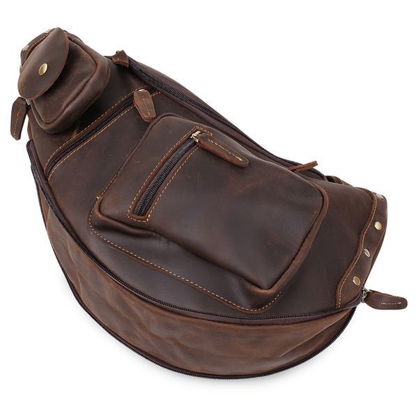 Men's vintage leather shoulder bag Vintage 20373 Brown 20373 фото