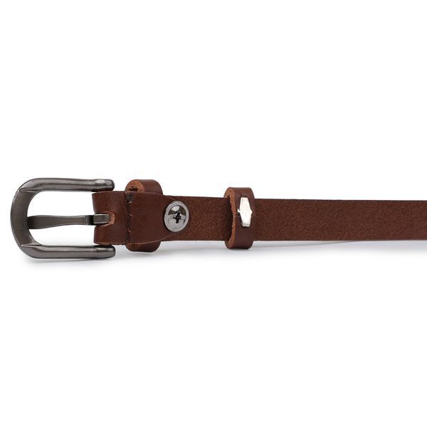 Smooth stylish women's belt Vintage 20766 Brown 20766 фото