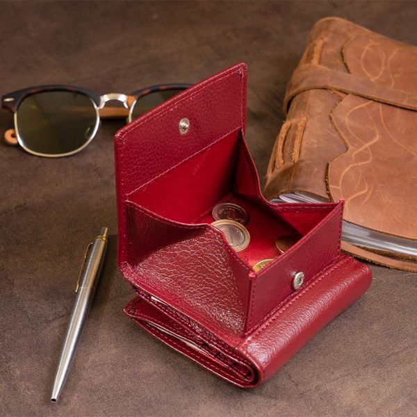 Компактный кошелек женский ST Leather 19257 Бордовый 19257 фото