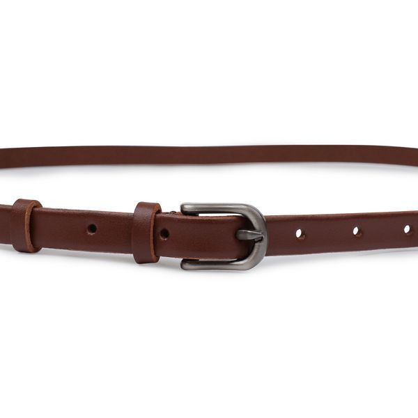Smooth stylish women's belt Vintage 20766 Brown 20766 фото