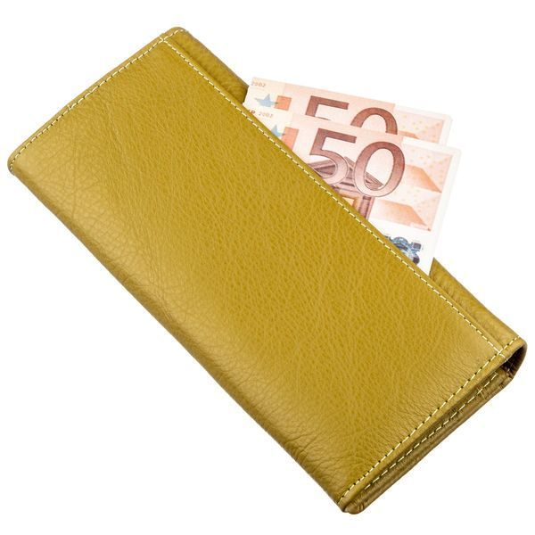 Класичний гаманець для жінок на магніті ST Leather 18871 Гірчичний 18871 фото