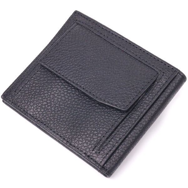 Classic men's clip with coin holder made of genuine leather KARYA 21403 Black 21403 фото