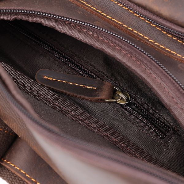 Men's vintage leather shoulder bag Vintage 20373 Brown 20373 фото