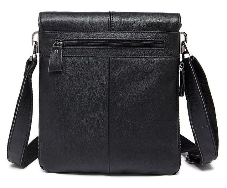 Leather men's messenger Vintage 14884 Black 14884 фото