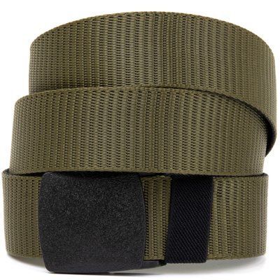 Textile belt with matte Vintage buckle 20537 Green 20537 фото