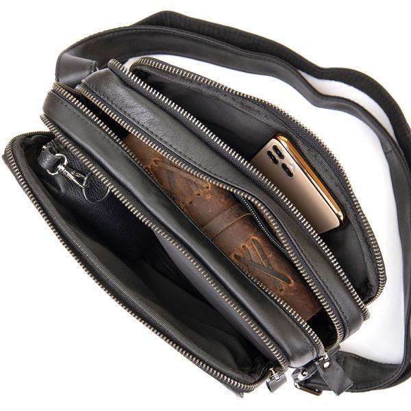 Bag Vintage 14548 made of genuine leather grainy Black 14548 фото