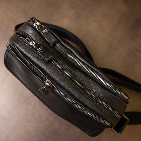 Bag Vintage 14548 made of genuine leather grainy Black 14548 фото