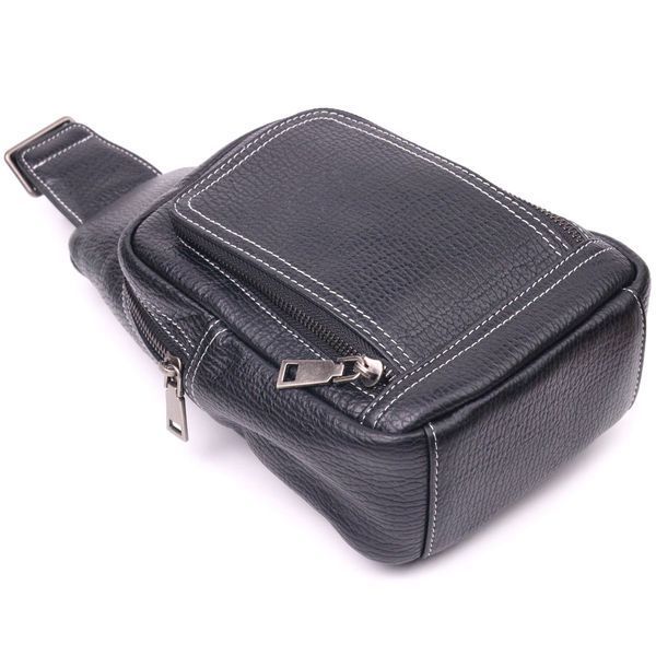 Men's shoulder bag made of genuine leather 21284 Vintage Black 21284 фото