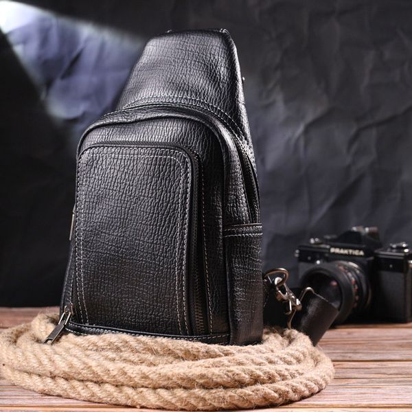 Men's shoulder bag made of genuine leather 21284 Vintage Black 21284 фото