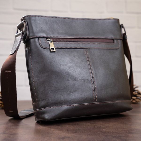 Multifunctional men's bag SHVIGEL 11178 in smooth leather Brown 11178 фото