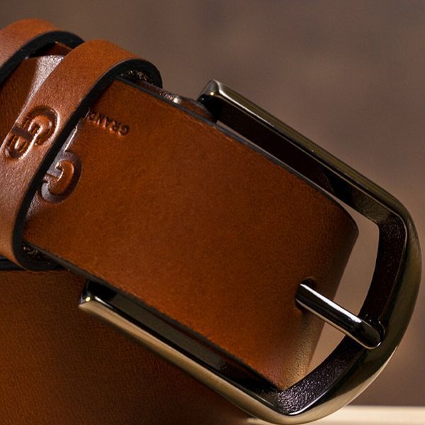 Men's belt Grande Pelle 20094 Brown 20094 фото