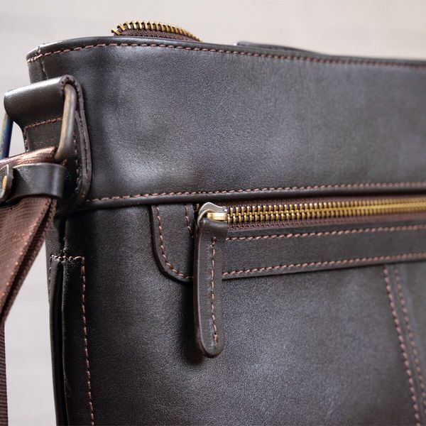 Multifunctional men's bag SHVIGEL 11178 in smooth leather Brown 11178 фото