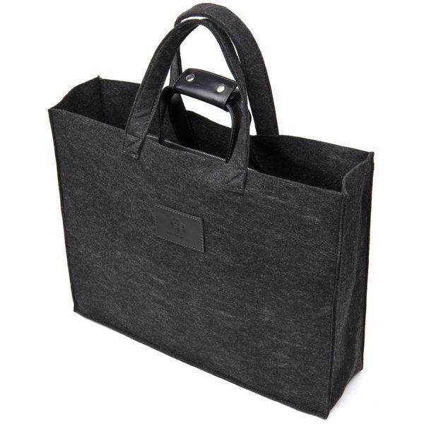Briefcase made of genuine leather GRANDE PELLE 11442 Black 11442 фото