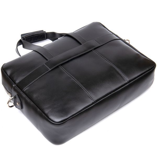 Briefcase made of genuine leather GRANDE PELLE 11442 Black 11442 фото