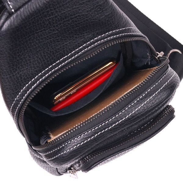 Men's shoulder bag made of genuine leather 21284 Vintage Black 21284 фото