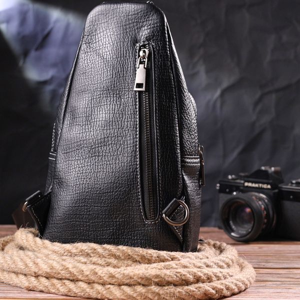 Men's shoulder bag made of genuine leather 21284 Vintage Black 21284 фото