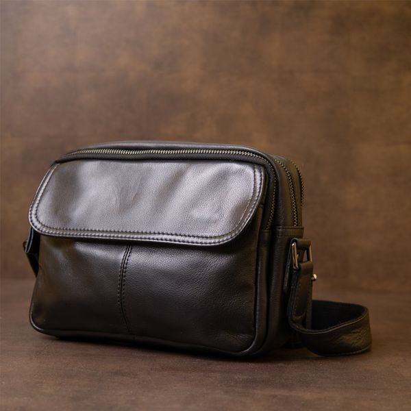 Bag Vintage 14548 made of genuine leather grainy Black 14548 фото