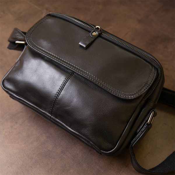 Bag Vintage 14548 made of genuine leather grainy Black 14548 фото