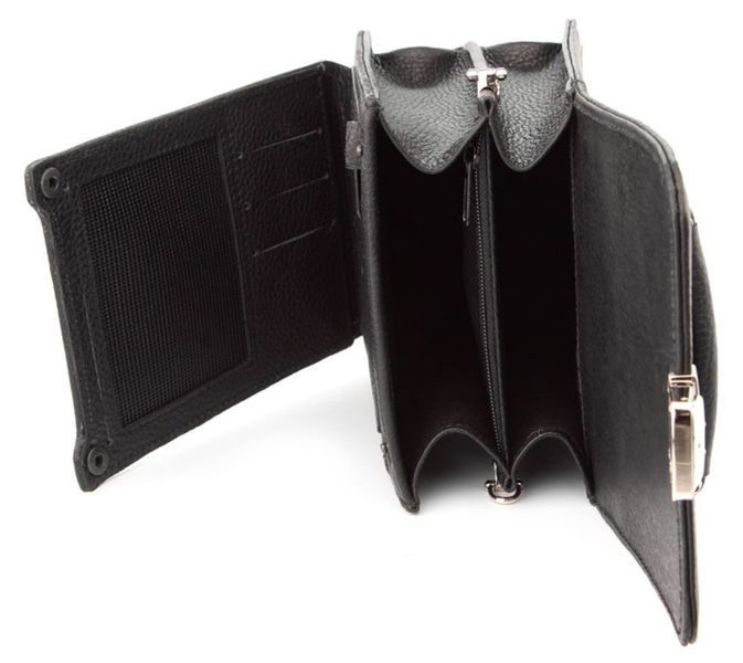 Портмоне STINGRAY LEATHER 18093 з натуральної шкіри морського скату Чорне 00380 фото