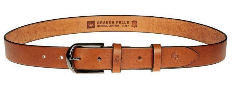 Men's belt Grande Pelle 20094 Brown 20094 фото