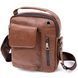 Messenger with earphone hole for men Vintage 20414 Brown 20414 фото 1