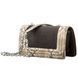 Women's clutch STINGRAY LEATHER 18511 made of genuine stingray leather with python skin inserts Black 18511 фото 2