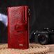 Lacquered women's wallet made of genuine leather with snake embossing CANPELLINI 21639 Red 21639 фото 7