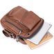 Messenger with earphone hole for men Vintage 20414 Brown 20414 фото 5