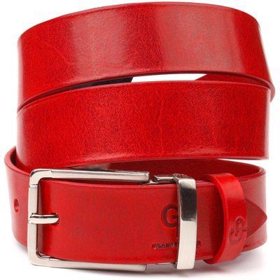 High-quality women's belt made of genuine leather Grande Pelle 21456 Red 21456 фото
