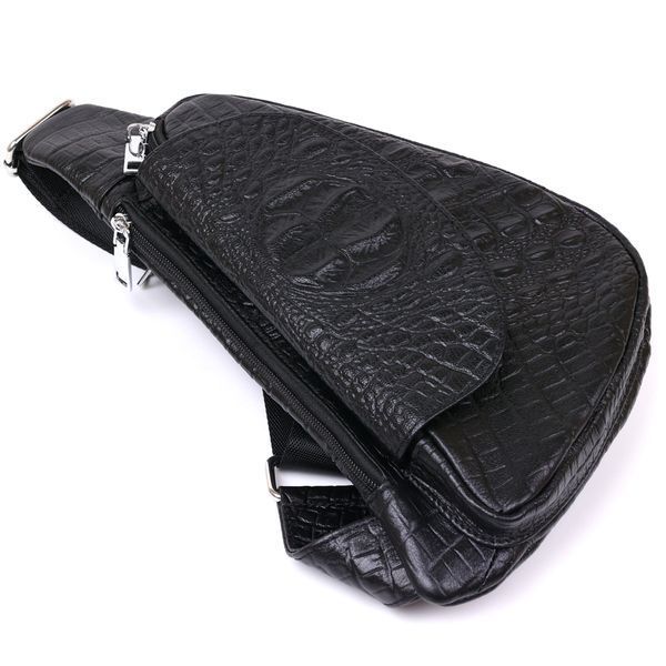 Men's genuine leather shoulder bag Vintage 20489 Black 20489 фото