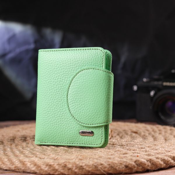 Compact women's wallet made of genuine leather CANPELLINI 21666 Light green 21666 фото