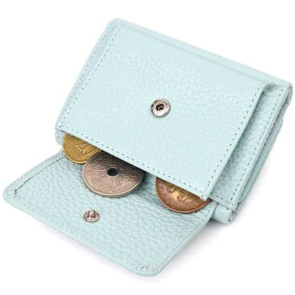 Women's purse with a small coin holder made of genuine leather KARYA 21319 Turquoise 21319 фото