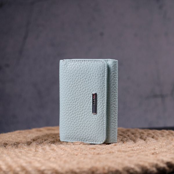 Women's purse with a small coin holder made of genuine leather KARYA 21319 Turquoise 21319 фото
