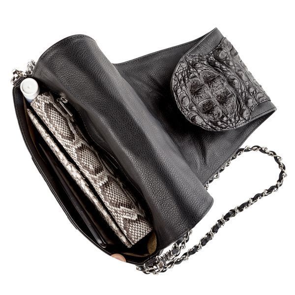Клатч CROCODILE LEATHER 18244 из натуральной кожи крокодила Черный 18244 фото