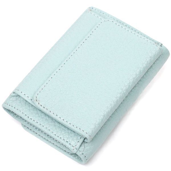 Women's purse with a small coin holder made of genuine leather KARYA 21319 Turquoise 21319 фото