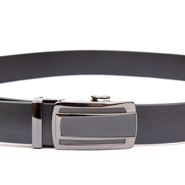 Men's belt with dark buckle automatic Vintage 20295 Black 20295 фото