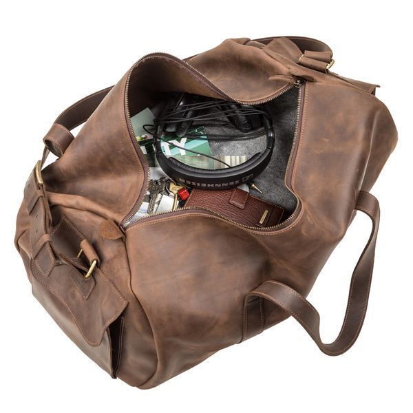 Travel bag Grande Pelle 11045 Brown 20551 фото