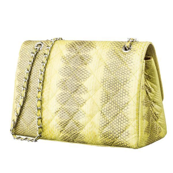 Women's bag SEA SNAKE LEATHER 18554 made of genuine sea snake leather Yellow 18554 фото