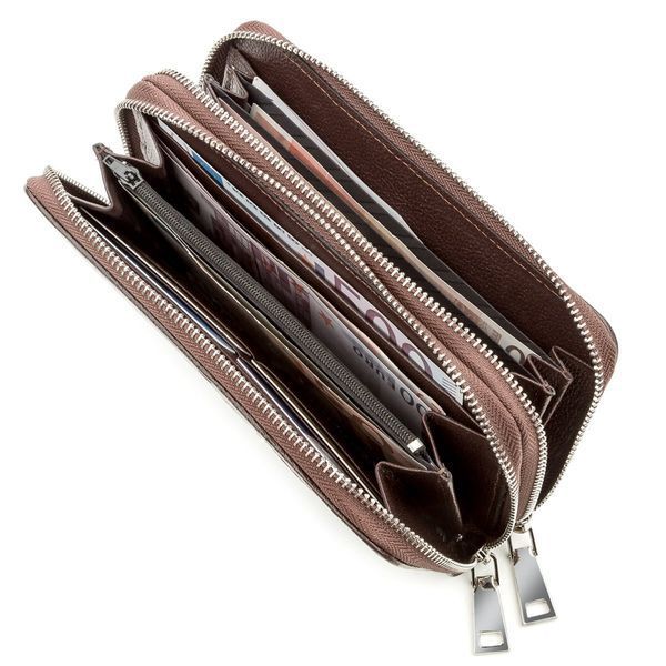 Клатч чоловічий CROCODILE LEATHER 18526 з натуральної шкіри крокодила Коричневий 18526 фото
