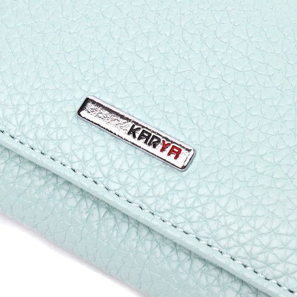 Women's purse with a small coin holder made of genuine leather KARYA 21319 Turquoise 21319 фото