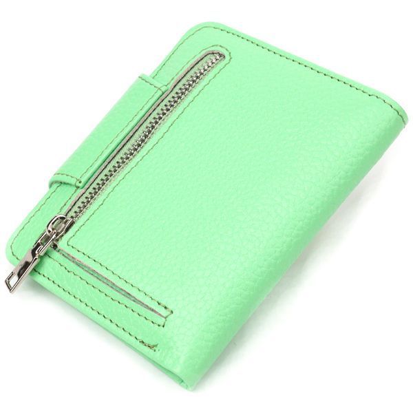 Compact women's wallet made of genuine leather CANPELLINI 21666 Light green 21666 фото