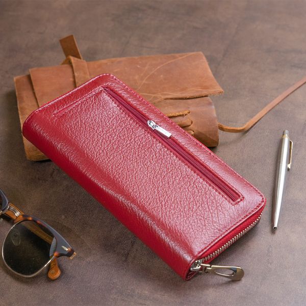 Вертикальний місткий гаманець жіночий зі шкіри ST Leather 19307 Бордовий 19307 фото
