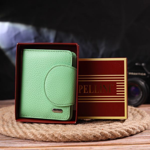 Compact women's wallet made of genuine leather CANPELLINI 21666 Light green 21666 фото