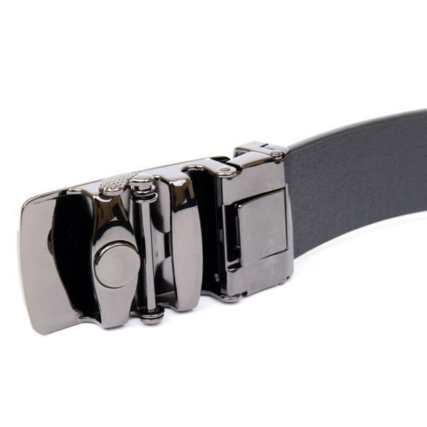 Men's belt with dark buckle automatic Vintage 20295 Black 20295 фото