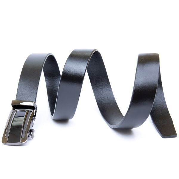 Men's belt with dark buckle automatic Vintage 20295 Black 20295 фото