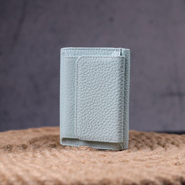 Women's purse with a small coin holder made of genuine leather KARYA 21319 Turquoise 21319 фото