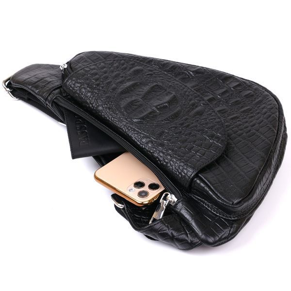 Men's genuine leather shoulder bag Vintage 20489 Black 20489 фото