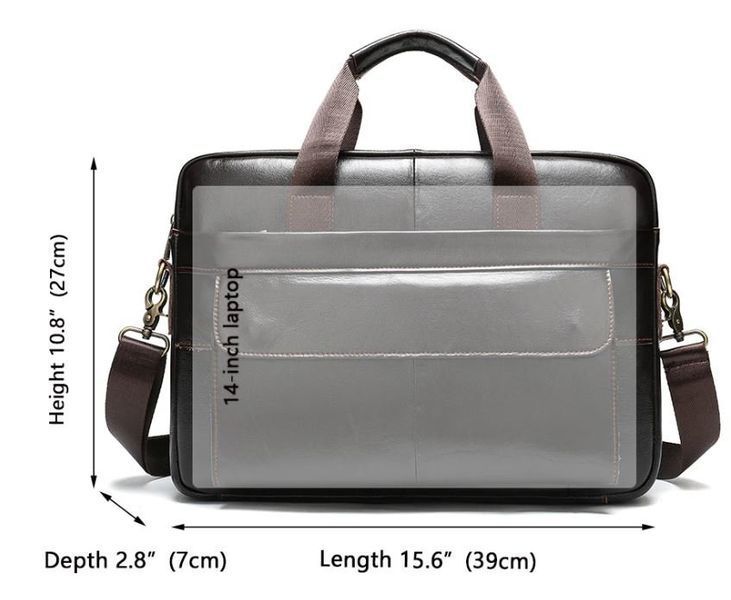 Men's laptop bag Vintage 14750 Brown 14750 фото