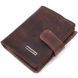 Compact men's wallet in vintage leather KARYA 21372 Brown 21372 фото 1