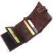 Compact men's wallet in vintage leather KARYA 21372 Brown 21372 фото 6